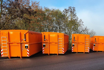 Roll-off container for the new recycling center in Magdeburg